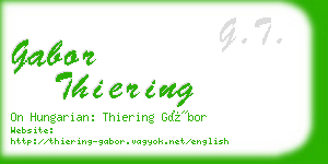 gabor thiering business card